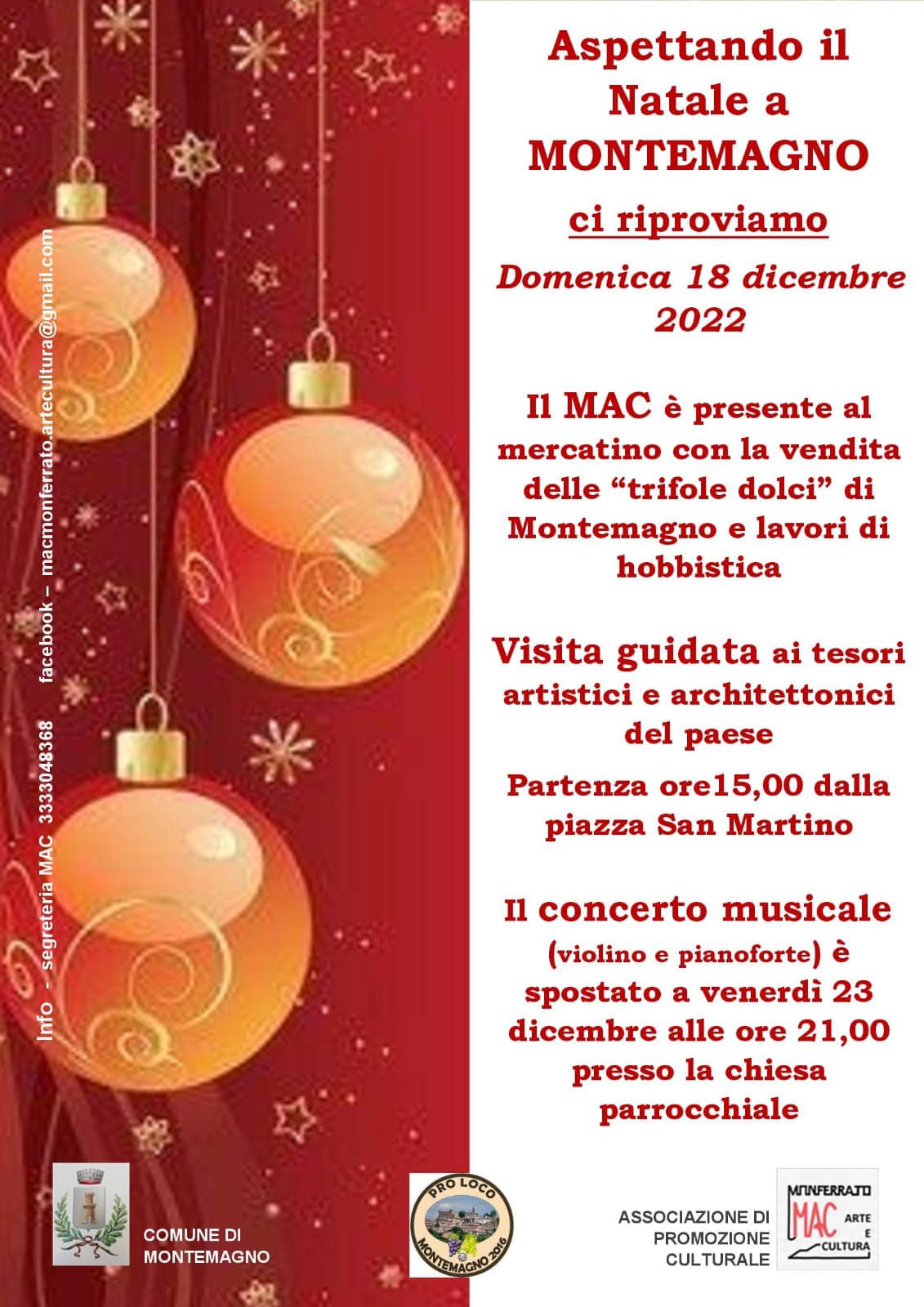 Aspettando il Natale a Montemagno - 18 dicembre 2022